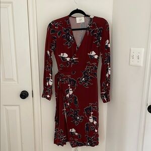 Maroon Wrap Dress